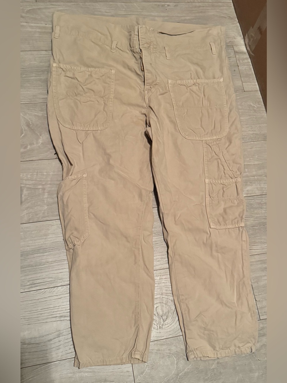 Free People Khaki Cargo Pants